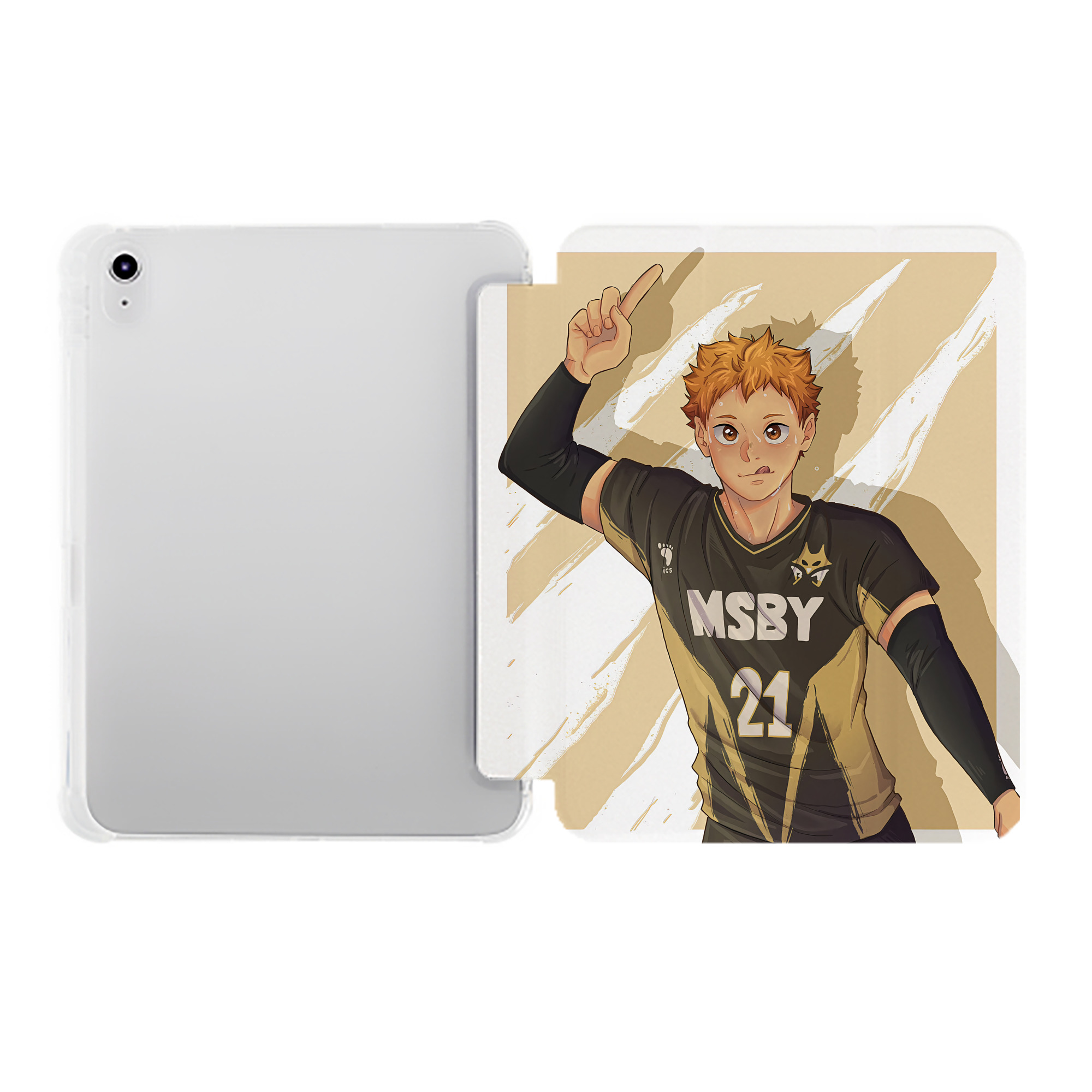 （画像用） ハイキュー!! Haikyu!! IPad ケース ペン収納付き 三つ折りスタンド PUレザー×シリコン 対応機種9.5/10.5/10.9インチ